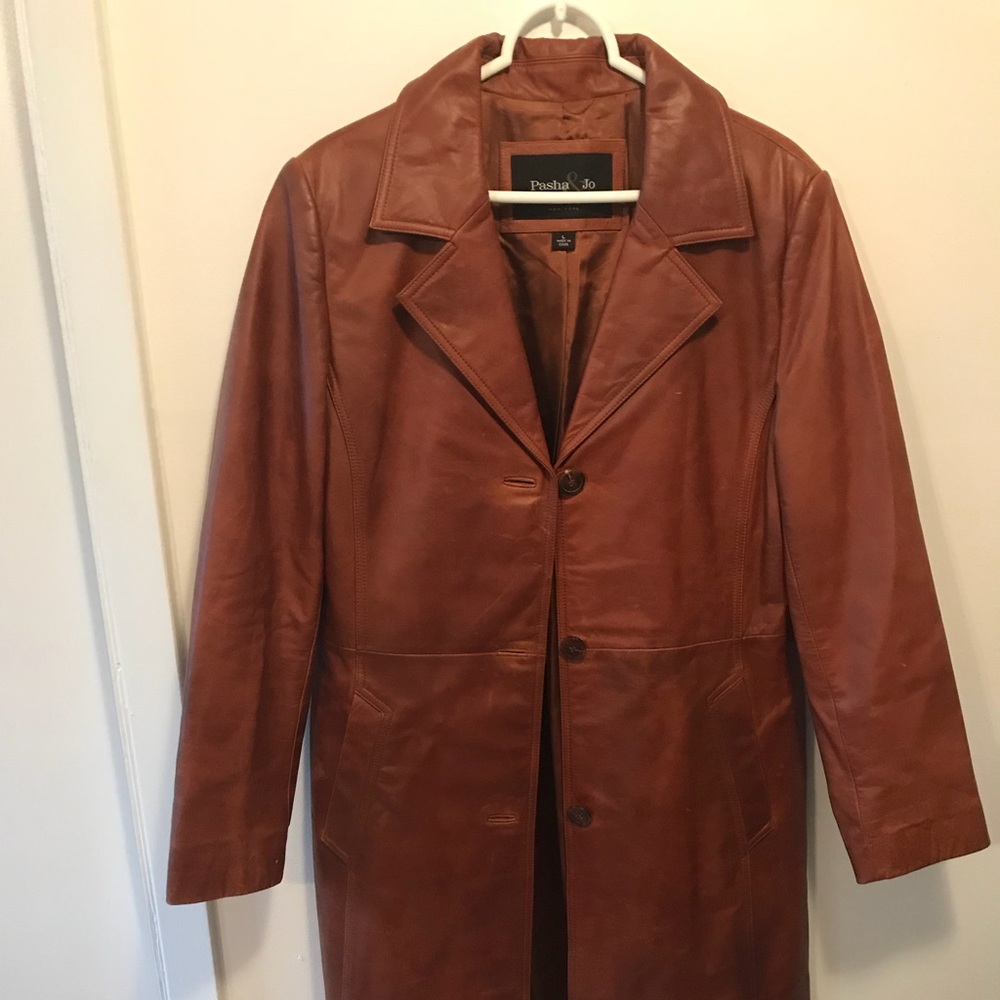 🆑⬇️Long leather coat Pasha &Jo🧥